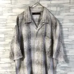 古着 オープンカラーシャツ ポリエステル 総柄 レトロ 日本製 ヴィンテージ