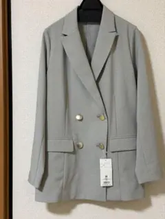 22SS 美品 ノーブル リネンダブルブレストジャケット ベージュ S