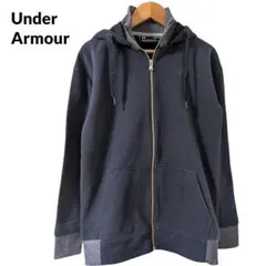 アンダーアーマー フルジップパーカー フード付 裏起毛 ロゴ入り 羽織り 春秋冬