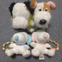 スヌーピー・ペットマックス犬のぬいぐるみ4体セット