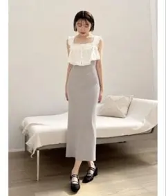 snidel レースドッキングニットワンピース