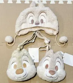【新品未使用】チップとデール　ポシェット2点+ファンキャップ（キッズ用）50cm