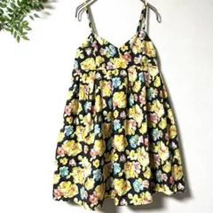 E hyphen world gallery 花柄　キャミソール　裏地付き　総柄