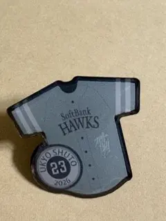 SoftBank Hawks ユニフォーム型ピンバッジ 周東右京【新品、未使用】