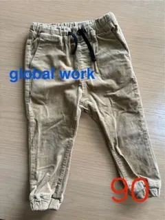 global work ベージュコーデュロイパンツ S 90-100