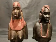 アフリカ産 マサイ族カップル置物 - メルカリ