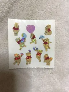 ディズニー　プーさん　キラキラ　シール