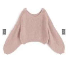 【新品】GRL 前後2Wayモヘヤタッチニットショート丈トップス[mb1569]