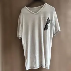 ナノユニバース　Vネック Tシャツ サングラスプリント