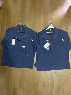 BURTLE 9091 ジャケット ネイビー Lサイズ 夏作業服　上着2着セットのサムネイル