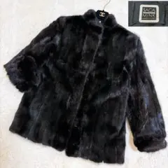 【高級✨】SAGA MINK ブラックミンク コート 本毛皮 ファー 袖絞り
