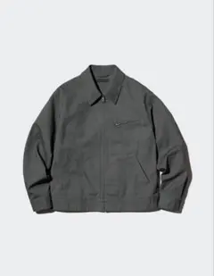 UNIQLO ジップアップブルゾン ダークグレー　S