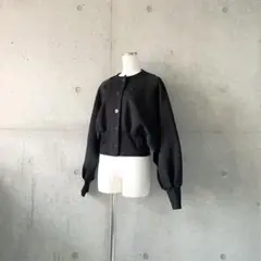 美品アダムエロぺAdametRope'サステナブルボリュームカーディガンブラック