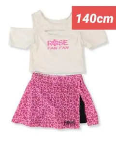 ROSE FAN FAN ❁⃘*.゜140cm セパレート水着 ピンク・ホワイト