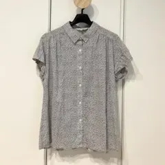 ブリックハウス 東京シャツ 半袖 フレンチスリーブ ブラウス L 小花 コットンのサムネイル