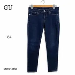 ★美品★GU ジーユー ストレートデニム 64 ダークブルー ジーンズ
