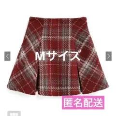 グレイル インパン付きツイードプリーツミニスカート[tu1428] 赤 チェック