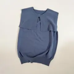 OPAQUE.CLIPTOKYO 襟付きのースリーブさマーニット