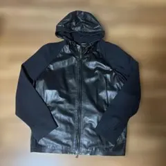 エンメティ BEAMS 別注 52 黒 レザー 切替 パーカーのサムネイル