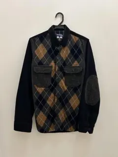 JUNYA WATANABE MAN エルボーパッチシャツ JUNYA WATANABE MAN コーデュロイ&エルボーパッチウールシャツ - メルカリ