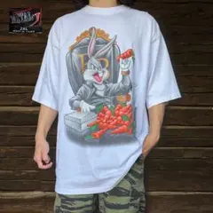 00s バックスバニー ルーニーテューンズ 大判プリントTシャツ スカーフェイス