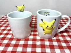新品　ピカチュウ　トゲピー　マグカップ　立体　マスコット付　レトロ　ポケモン