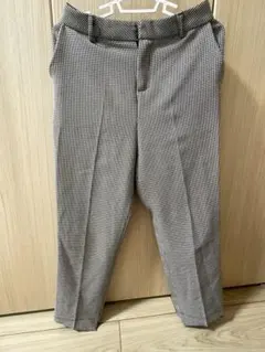 チェック柄 テーパードスラックス