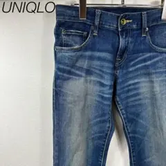 ユニクロUNIQLO メンズデニム ジーンズ ジーパン ウォッシュ加工 61cm