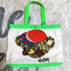 チャビーギャング トートバッグ レッスンバッグ CHUBBYGANG クマ 緑のサムネイル