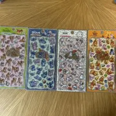 【正規品】プチドロップシールディズニーキャラクターシールセット 4シート