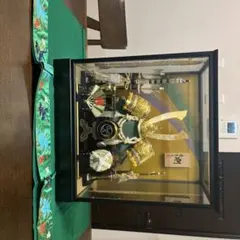 五月人形 金色の兜 12号　ケース入り