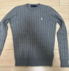 Polo Ralph Lauren グレー ケーブルニットセーター