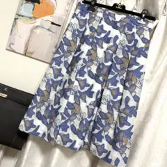 【美品】DAKS *ジャガードタックスカート 42のサムネイル