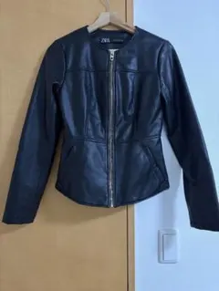 ZARA 黒 レザージャケット ライダースジャケット Sサイズ
