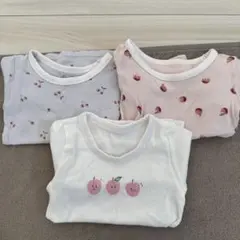 80cm 長袖肌着3枚セット