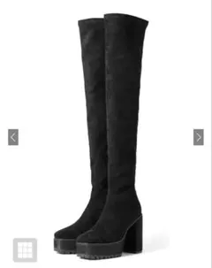 チャンキーヒールニーハイブーツ［gd1174］