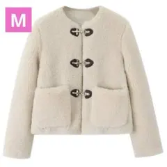 新品フェイクボアジャケット ロブスタークラスプ 　ZARA GU