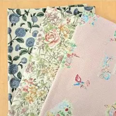 花柄生地　岡本洋子さん生地　セット