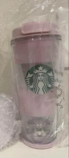 スターバックス×ジェラートピケ　ベアスノードームボーダータンブラー　ソフトピンク