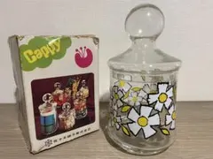 キャンディポット　昭和レトロ　ビンテージ　戦前　アンティークガラスジャー　菓子瓶 廣田硝子 保存容器 キャニスター ギフビン ガラス 菓子ビン 昭和レトロ