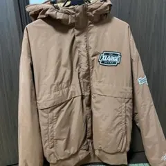 XLARGE フード付きブラウンナイロンジャケット