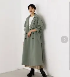AZUL by moussy オリーブグリーン トレンチコート S