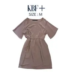 【KBF+】半袖 ワンピース チュニック ウエストゴム付 サイズM