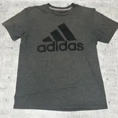 USA古着 adidas グレー Tシャツ ロゴ入り