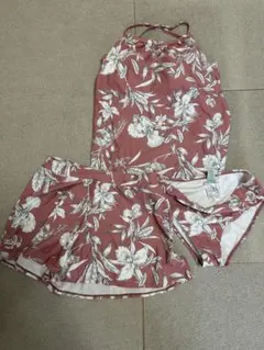 ぽんた様専用　coral veil 水着　セパレート　花柄　ピンク　Lサイズ