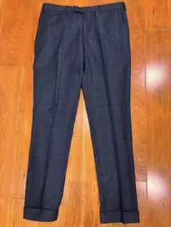 【48】INCOTEX スラックス　ウール　チェック