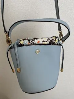 トリーバーチ ロビンソンToryBurch ミニバケットお花柄巾着2wayバッグ