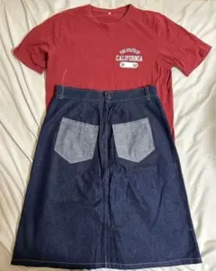 Tシャツとミニスカートセット