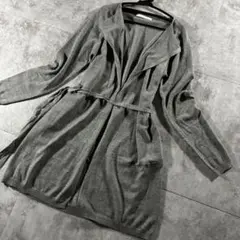 LUCA ウール　ロングカーディガン ヴィンテージ フェミニン　グレーのサムネイル