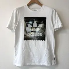 adidas originals Tシャツ M ホワイト トレフォイル ロゴ